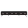 vidaXL Meuble TV noir 150x36x30 cm bois d'ing&eacute;nierie