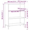 vidaXL Biblioth&egrave;que gris b&eacute;ton 69,5x32,5x90 cm bois d'ing&eacute;nierie