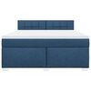 vidaXL Sommier &agrave; lattes de lit avec matelas Bleu 180x200 cm Tissu