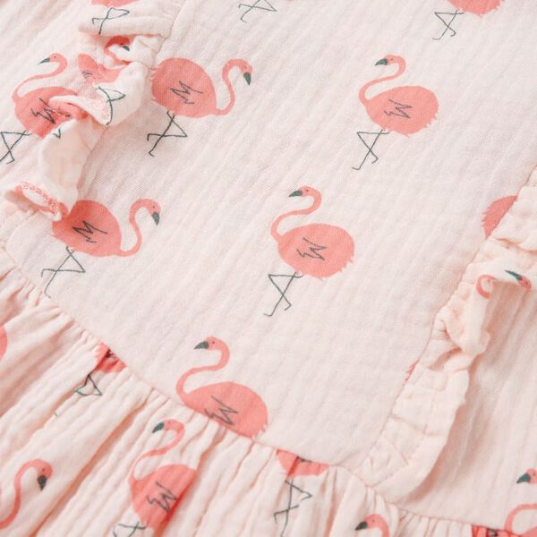 Robe pour enfants à volants rose pâle 116