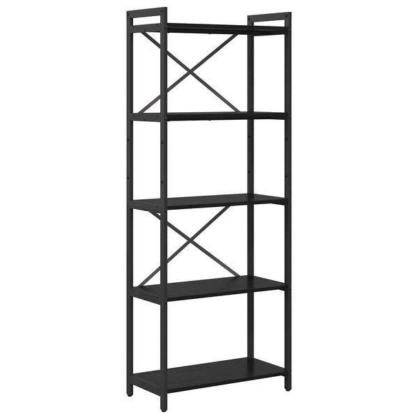 vidaXL &Eacute;tag&egrave;re Ch&ecirc;ne noir 60 x 30 x 155 cm Bois d'ing&eacute;nierie