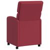 vidaXL Chaises de Salle &agrave; Manger avec Roues 2 pcs Bordeaux