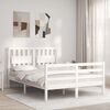 vidaXL Cadre de lit sans matelas blanc 140x190 cm bois massif