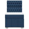 vidaXL Sommier &agrave; lattes de lit avec matelas Bleu 90x190 cm Tissu