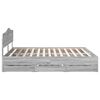 vidaXL Cadre de lit Gris Sonoma 200 x 200 cm Bois Ing&eacute;nierie