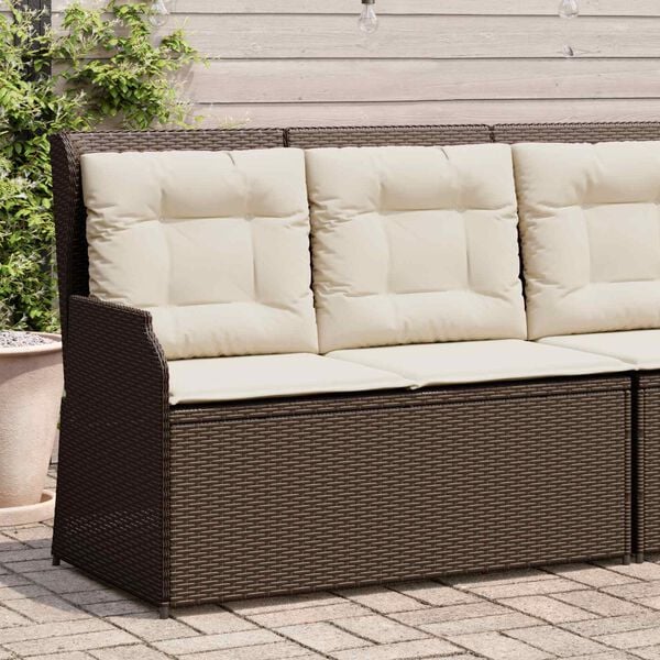 vidaXL Banc de jardin Marron polyrotin