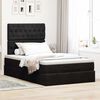 vidaXL Cadre de lit ottoman avec matelas noir 120x200 cm velours