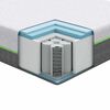vidaXL Matelas Blanc et Gris 120 x 200 cm Tissu jacquard