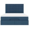 VidaXL Cadre de lit ottoman avec matelas bleu 140x200 cm tissu