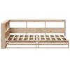 vidaXL Lit biblioth&egrave;que sans matelas 90x190 cm bois de pin massif