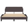 vidaXL Cadre de lit Dover marron fonc&eacute; 120x200 cm tissu