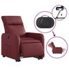 vidaXL Fauteuil inclinable &eacute;lectrique rouge bordeaux similicuir