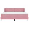 vidaXL Lit &agrave; ressorts avec matelas Rose 180 x 200 cm Velours