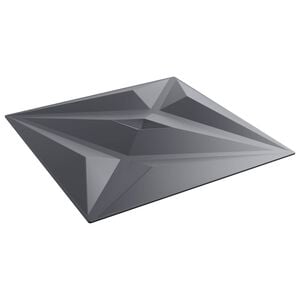 vidaXL Panneaux muraux &Eacute;toile 48 pcs Gris &Eacute;toile 50 x 50 cm Mousse XPS