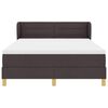 vidaXL Lit &agrave; ressorts avec matelas Marron fonc&eacute; 140 x 200 cm tissu