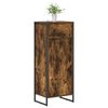 vidaXL Cabinet de salle de bain avec porte Ch&ecirc;ne Fum&eacute; 40 x 30 x 100 cm