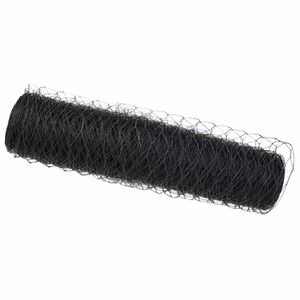 vidaXL Cl&ocirc;ture hexagonale Gris 0,6 x 25 m PVC