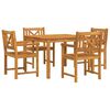 vidaXL Ensemble de salle &agrave; manger pour jardin 5 pc Marron