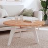 vidaXL Dessus de table &Oslash;90x2,5 cm rond bois massif de h&ecirc;tre