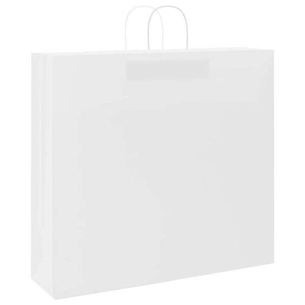vidaXL Sacs en papier 50 pcs avec poign&eacute;es blanc 54x15x49 cm