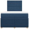 vidaXL Sommier &agrave; lattes de lit avec matelas Bleu 120x200 cm Tissu