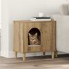 vidaXL Maison pour chat Ch&ecirc;ne artisan 51 x 30 x 52 cm