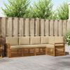 vidaXL Ensemble de canap&eacute; d'angle avec coussin 5 pcs Naturel et Beige
