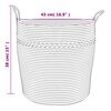 vidaXL Panier de rangement marron et blanc &Oslash;43x38 cm coton