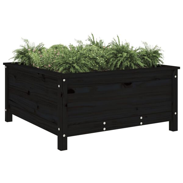 vidaXL Jardini&egrave;re noir 82,5x82,5x39 cm bois massif de pin