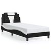 vidaXL Cadre de lit Viana sans matelas noir et blanc 80x200 cm similicuir