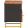 vidaXL Tables de chevet 2 pcs marron et noir bois de manguier solide