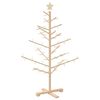 vidaXL Arbre de No&euml;l en bois Naturel 125 cm Bois de pin massif