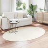 vidaXL Tapis de surface ovale HUARTE Cr&egrave;me 140 x 200 cm 100% Polyester