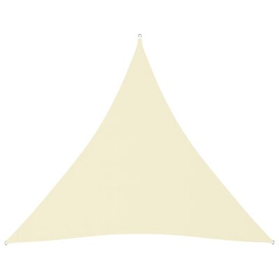 vidaXL Voile de parasol tissu oxford triangulaire 3x3x3 m crème