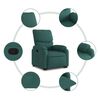 vidaXL Fauteuil inclinable vert fonc&eacute; tissu