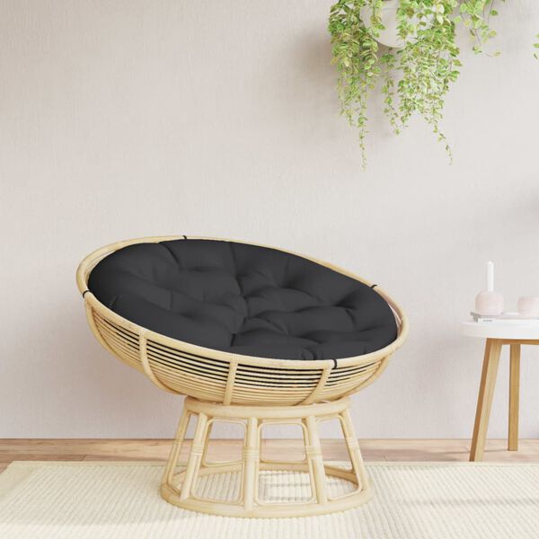 vidaXL Coussin rond noir &Oslash; 100 x11 cm tissu oxford