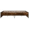 vidaXL Cadre de lit sans matelas ch&ecirc;ne fum&eacute; 140x190 cm