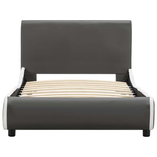 vidaXL Cadre de lit Gris anthracite Similicuir 100 x 200 cm