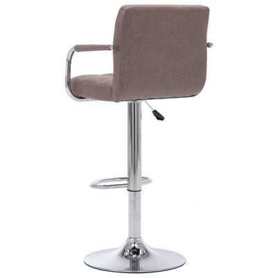 vidaXL Tabouret de bar Taupe Tissu