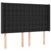 vidaXL Sommier &agrave; lattes de lit matelas LED Noir 140x190cm Similicuir