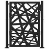 vidaXL Portail de jardin noir 100x125 cm en acier l&eacute;ger