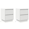 vidaXL Cabinet de chevet 2 pc Blanc 39 x 34,5 x 50 cm
