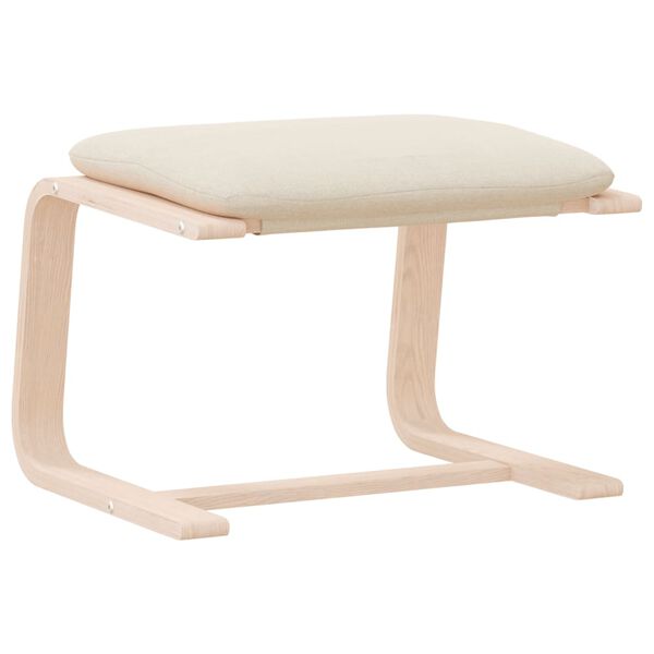 vidaXL Repose-pied Cr&egrave;me 51x41x40 cm Tissu