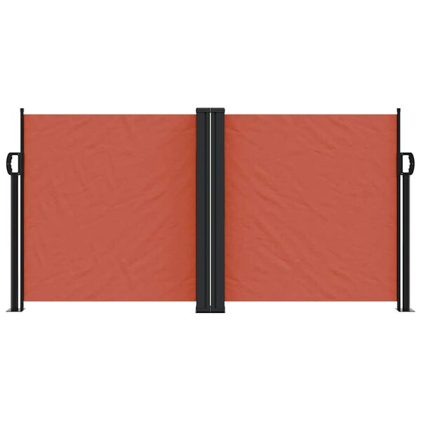 vidaXL Auvent lat&eacute;ral r&eacute;tractable terre cuite 120x600 cm
