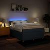 vidaXL Sommier &agrave; lattes de lit avec matelas Bleu 160x200 cm Tissu