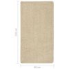vidaXL Tapis shaggy antidérapant Crème 80x150 cm