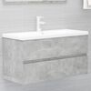 vidaXL Meubles de salle de bain gris b&eacute;ton bois d'ing&eacute;nierie