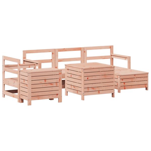 vidaXL Salon de jardin 7 pcs bois massif sapin de douglas