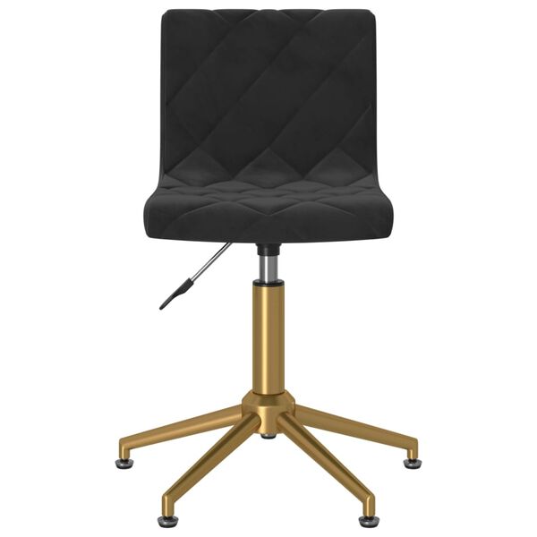 vidaXL Chaises pivotantes &agrave; manger lot de 4 noir velours