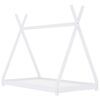 vidaXL Cadre de lit d'enfant Blanc Bois de pin massif 80x160 cm